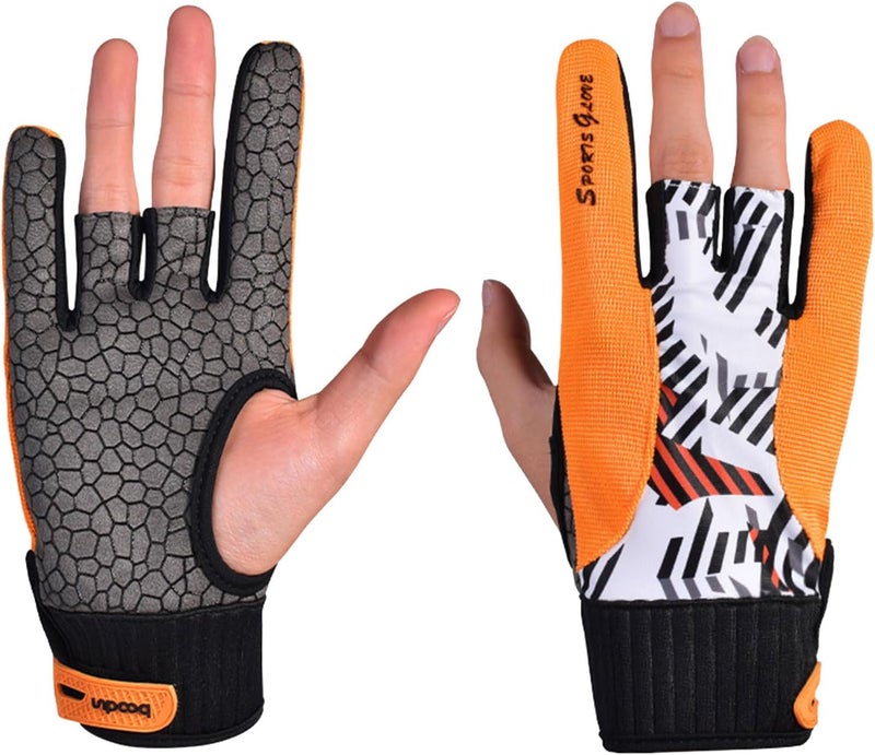 NUEAYMS 1 Pair Right Hand Bowling Gloves for Wristband Bowling Accessories Anti-Slip Sports Gloves Bowling Gloves Bowling Gloves Bowling Gloves Wrist Semi Gloves Anti-Slip Bowling Gloves - Image 1